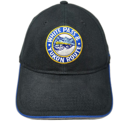 White Pass & Yukon Route Baseball Cap Black One Size Skagway Alaska Train Hat