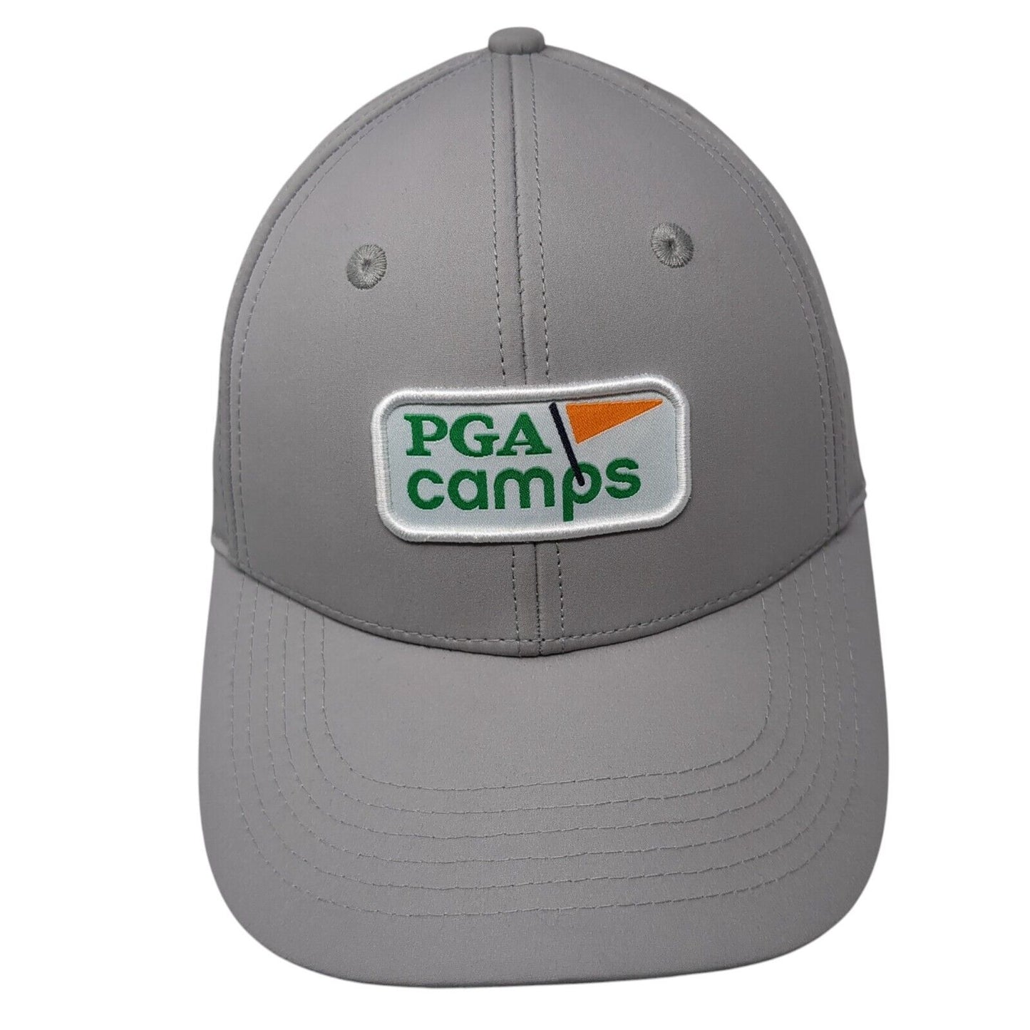 PGA Camps Patch Snapback Hat Gray One Size Adjustable Perforated