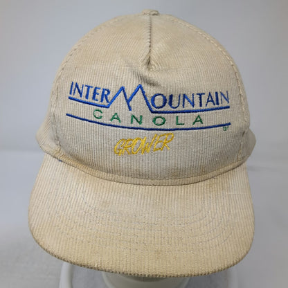 Sportcap 5 Panel Beige One Size Corduroy Intermountain Canola Grower Logo Hat