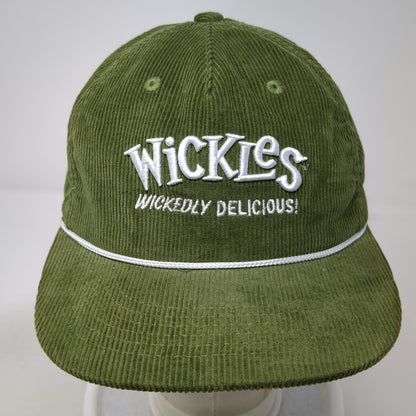 Official League 5 Panel Green OS Corduroy Rope Wickles Pickles Slideback hat
