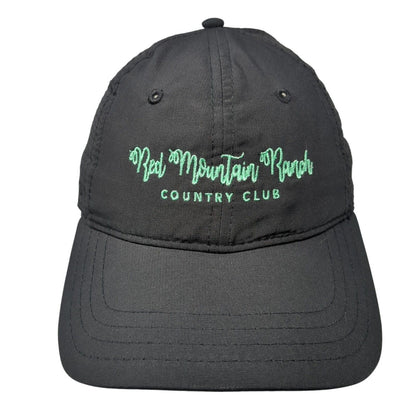 Red Mountain Ranch Country Club Strapback Hat Black OS Adjustable Breathable