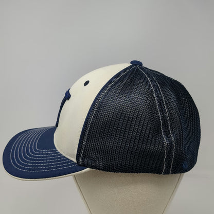 Pacific Headwear Yale Bulldogs NCAA Football Hat Blue 8 Cap Mesh Fitted Stretch