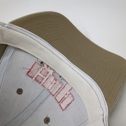 Baseball Cap Beige One Size Clip A Phone Wool Blend Strapback Embroidered hat