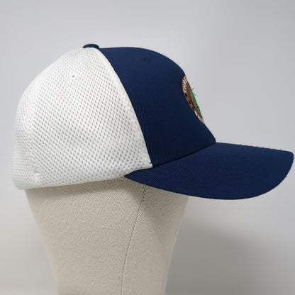 Flexfit Baseball Cap Blue XL Mesh Back Three Rivers Brewing Co Brewery Hop Hat