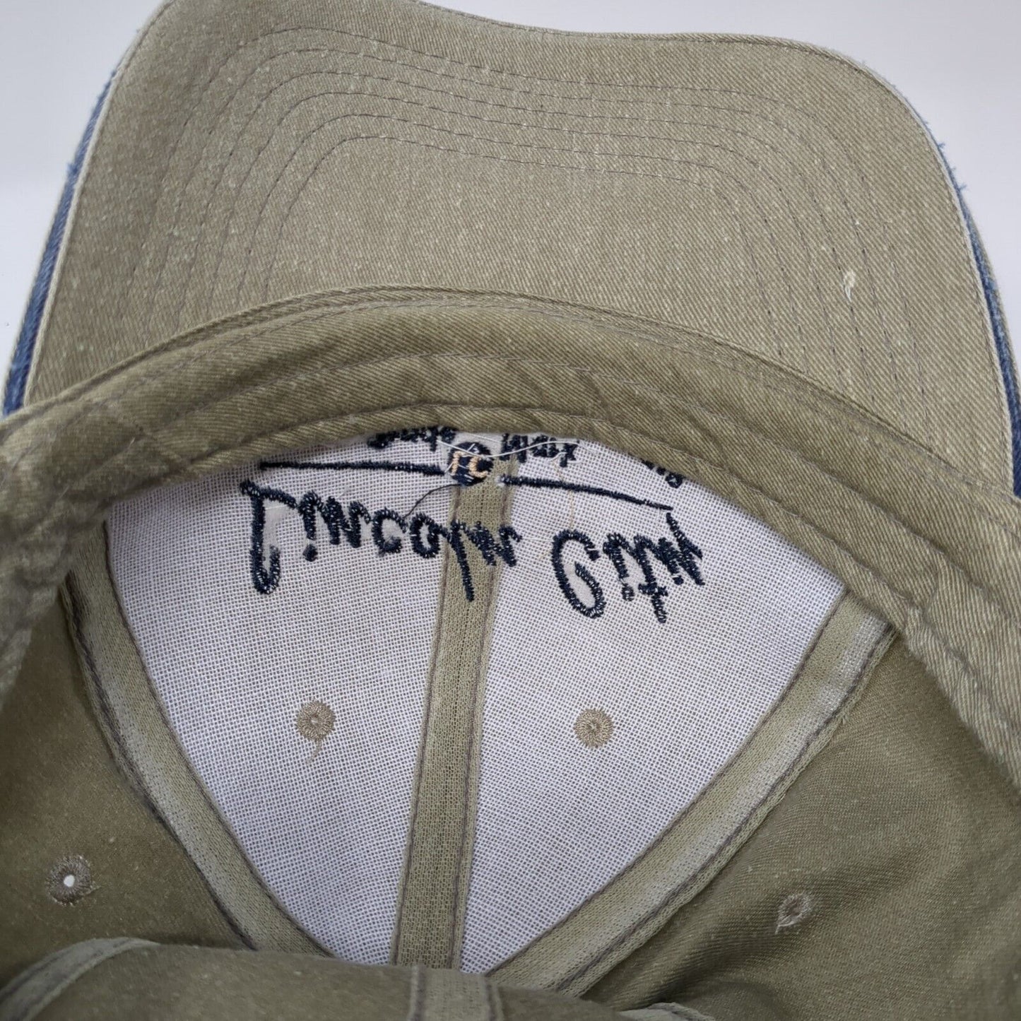 Lincoln City Trade Mark Strapback Hat Tan One Size Adjustable Embroidered
