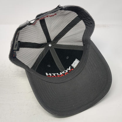 The Game Trucker Hat Gray One Size PRCA Youth Camps Rodeo Starts Here Mesh