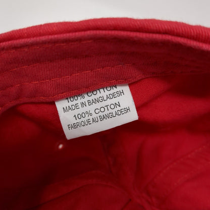 America Slideback Hat Red One Size Adjustable Embroidered Vented Holes 6 Panel
