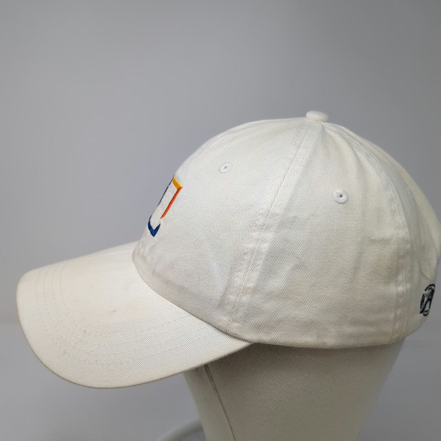 Ahead Baseball Cap White One Size First Trust Logo Strapback Hat Embroidered