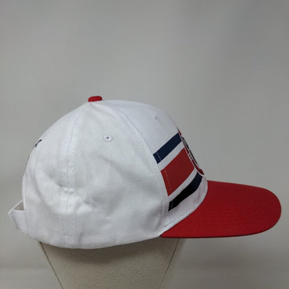 South Bend International Airport Strapback Hat Red White Blue Embroidered Logo