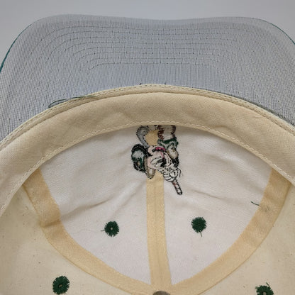 Mickey & Co. Baseball Cap White Green One Size Golfing Mickey Mouse Hat Vintage