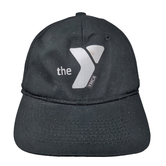 The YMCA Youth Strapback Hat Black Adjustable 6 Panel Outdoor Cap