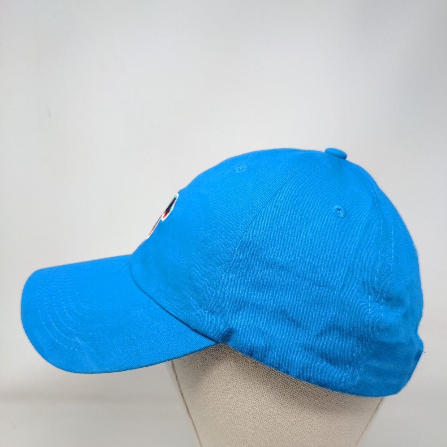 TikTok Slideback Hat Blue One Size Embroidered Logo Adjustable 6 Panel