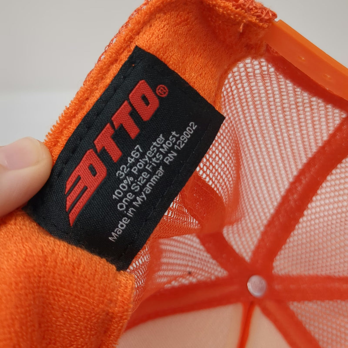 Otto Trucker Hat Orange One Size John Wayne Cancer Foundation Block The Blaze