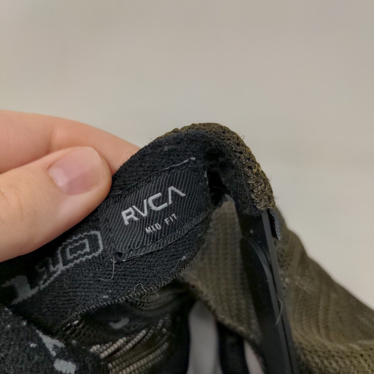 RVCA Patch Snapback Mesh Back Trucker Hat Multicolor Mid Fit Flexfit