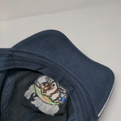 St. John's Fishing Lodge Strapback Hat Blue OSFA Adjustable Embroidered Cotton