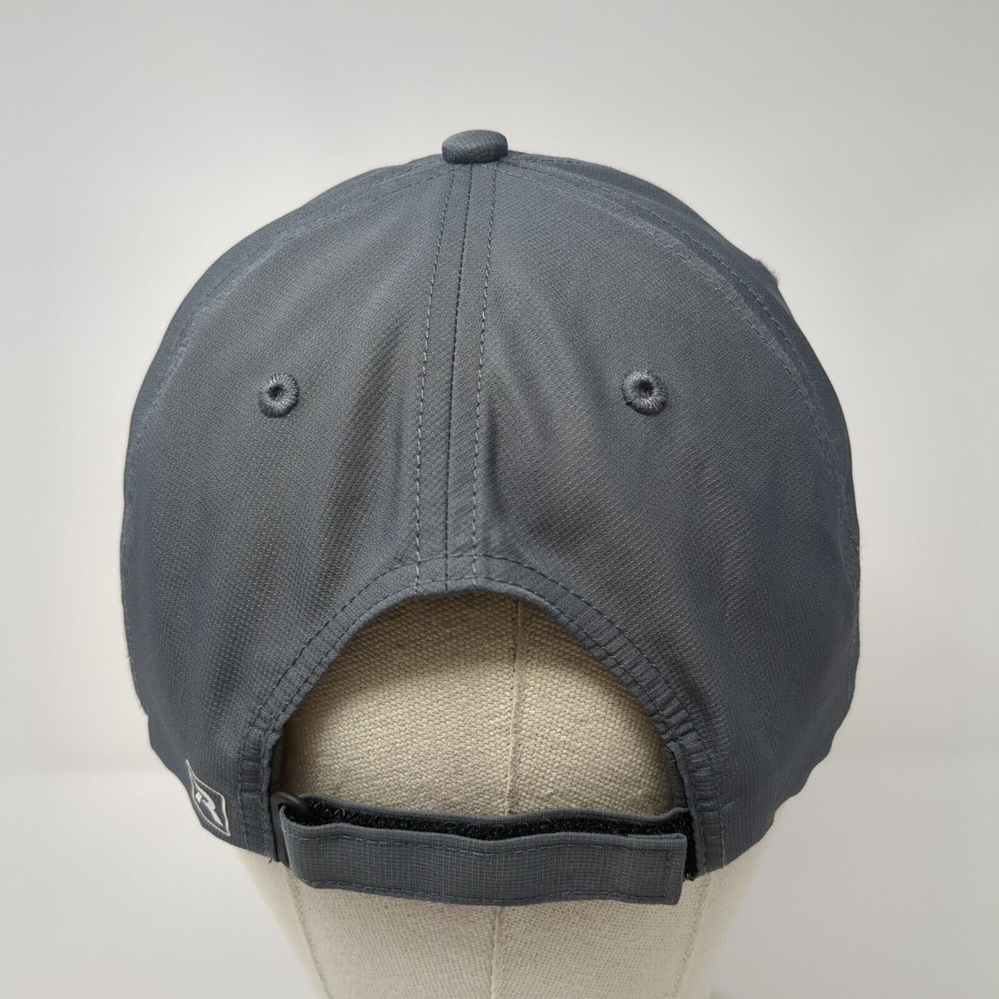 Richardson Strapback Hat Gray One Size Embroidered Logo Adjustable