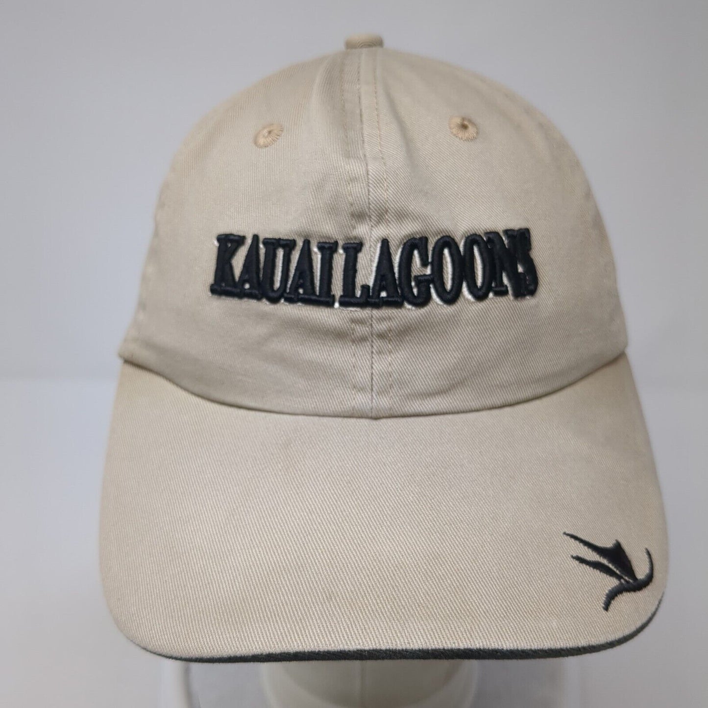 Kauai Lagoons Strapback Hat Tan One Size Solid Adjustable Imperial