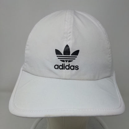 Adidas Men's Strapback Hat White Graphic Trefoil Logo Polyester Blend