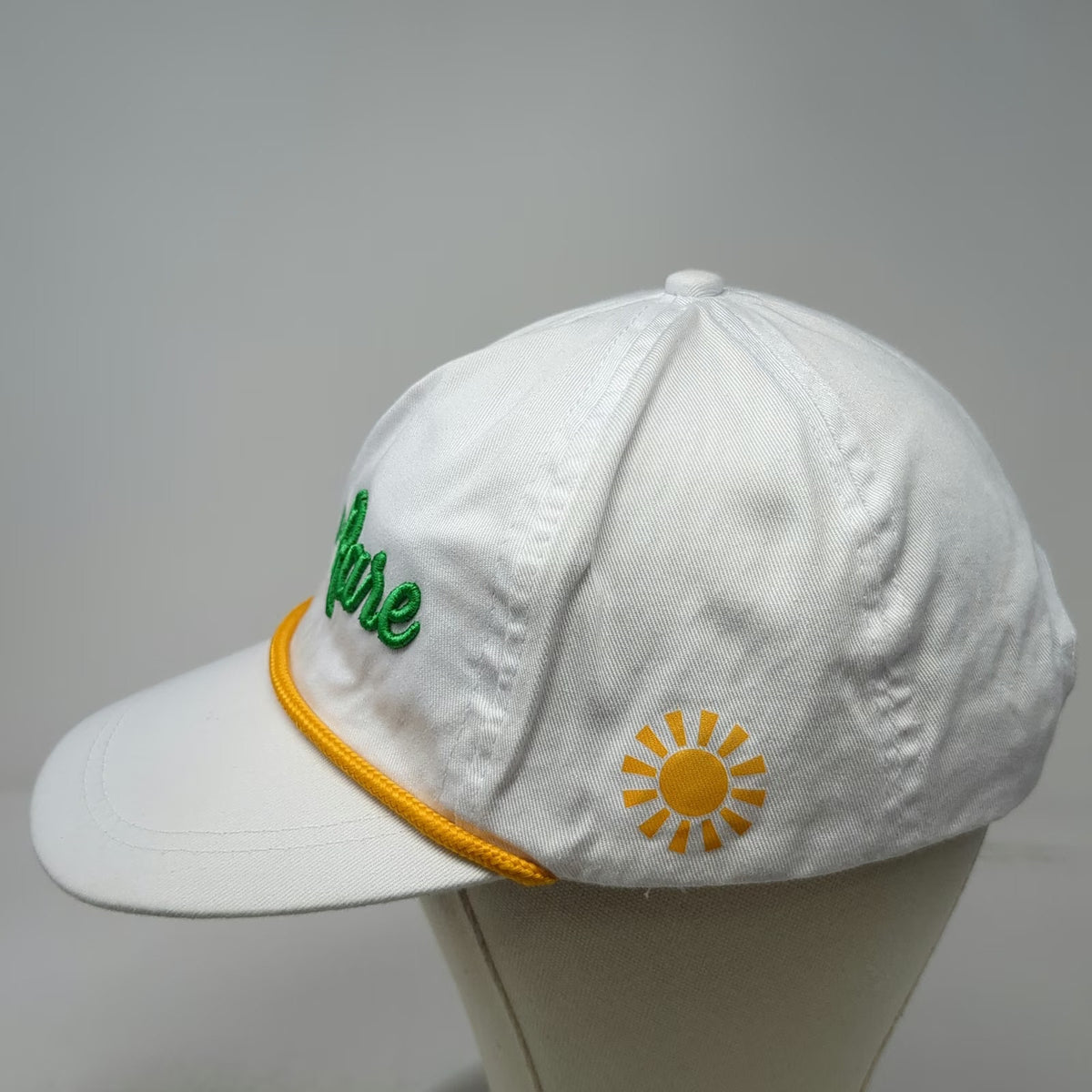 Port Authority 5 Panel White One Size Hat Rays for Rare Sun Rope Snapback Logo