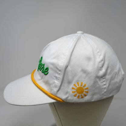 Port Authority 5 Panel White One Size Hat Rays for Rare Sun Rope Snapback Logo