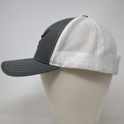 Richardson 112 Trucker Hat Gray One Size Spin Em Spur Logo Mesh Snapback Cowboy