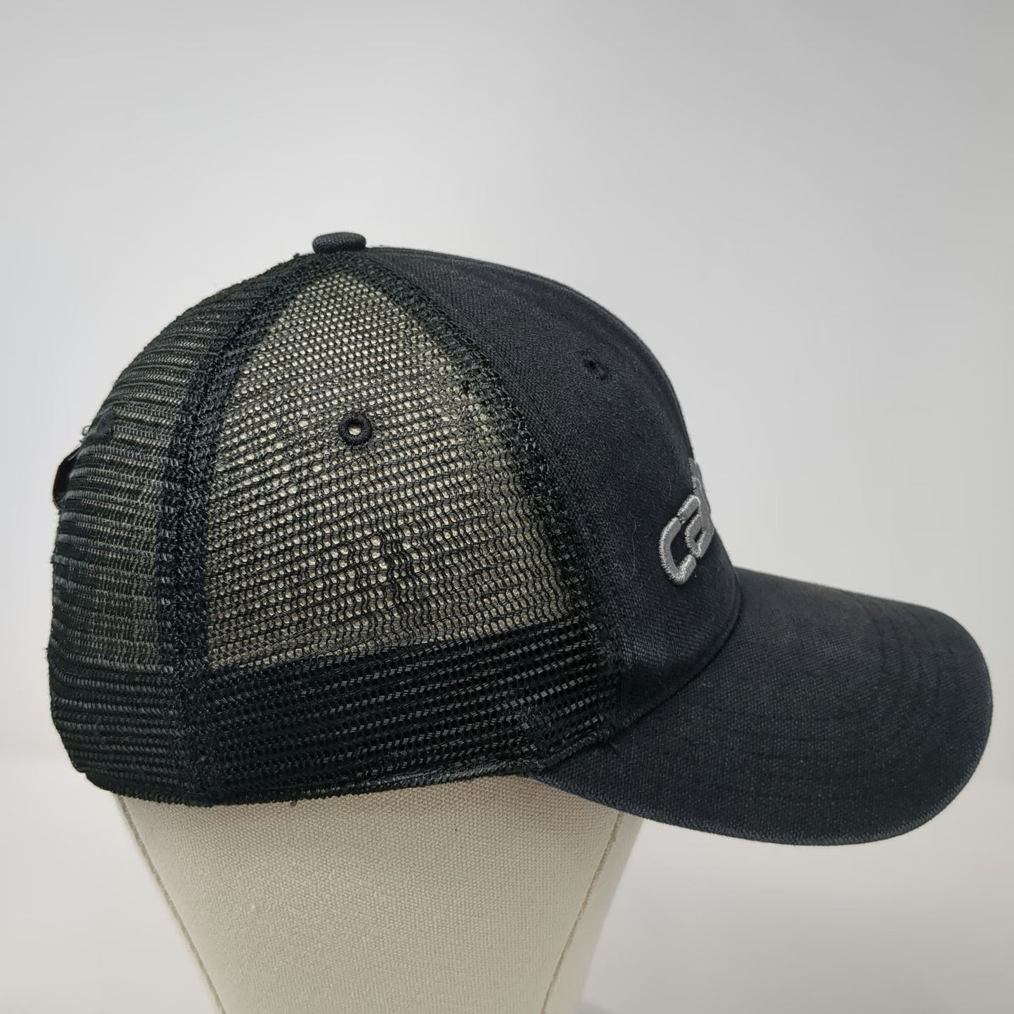 Carhartt Trucker Hat Black One Size Snapback Mesh Back Embroidered Logo Work