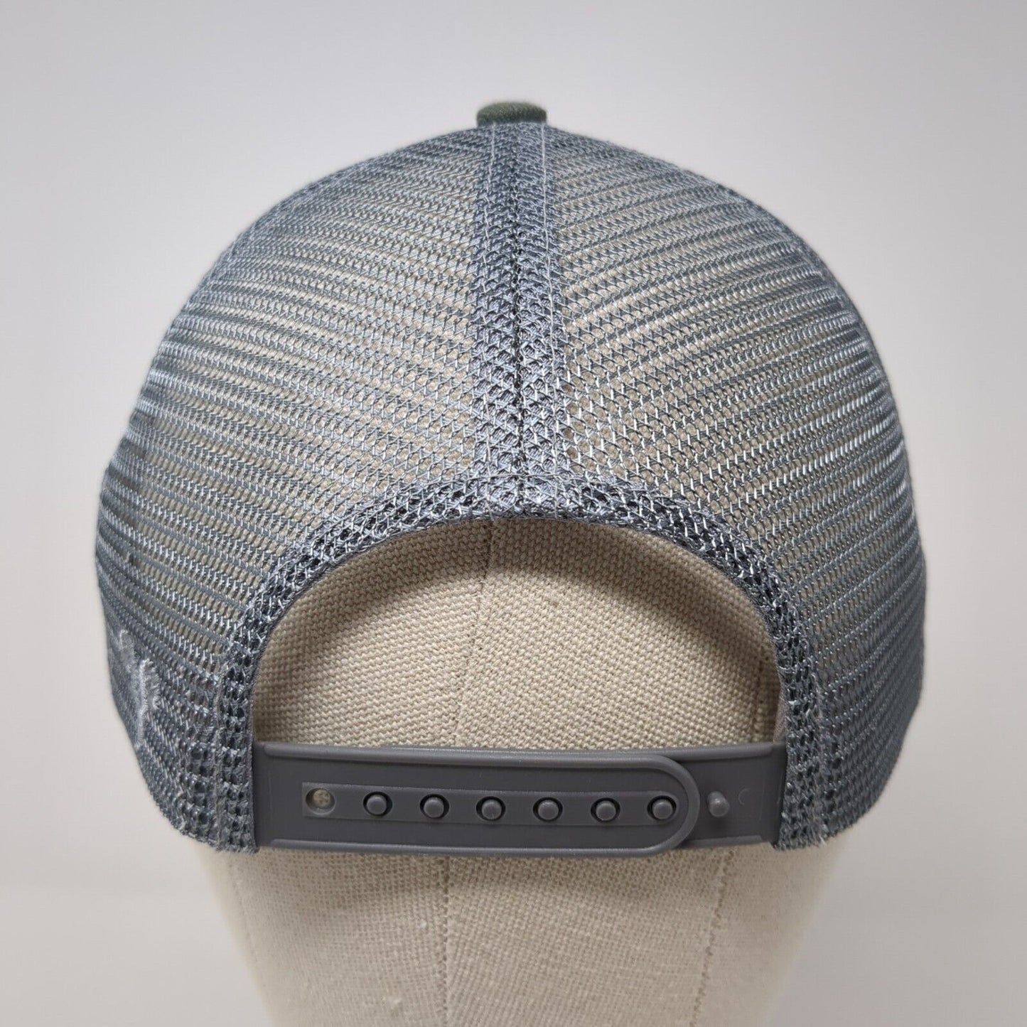 McCally Wood Snapback Trucker Hat Gray One Size Adjustable Mesh Back Vie Gear