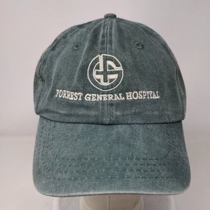 Forrest General Hospital Slideback Hat Green One Size Embroidered Cobra