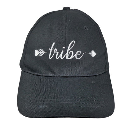 Tribe Slideback Hat Black One Size Embroidered Adjustable Vent Holes