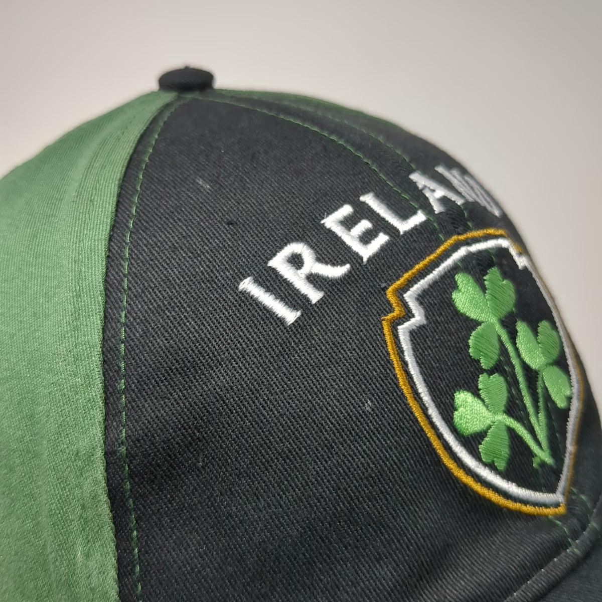 Lansdowne Baseball Cap Black Green 59cm Ireland Shamrock Adjustable Hat