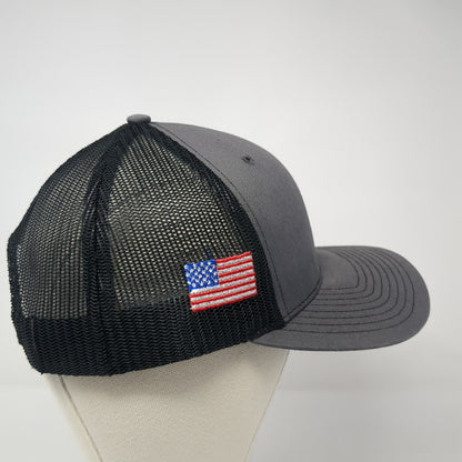Prefab Logic Snapback Trucker Hat Gray One Size Adjustable Mesh Back Richardson