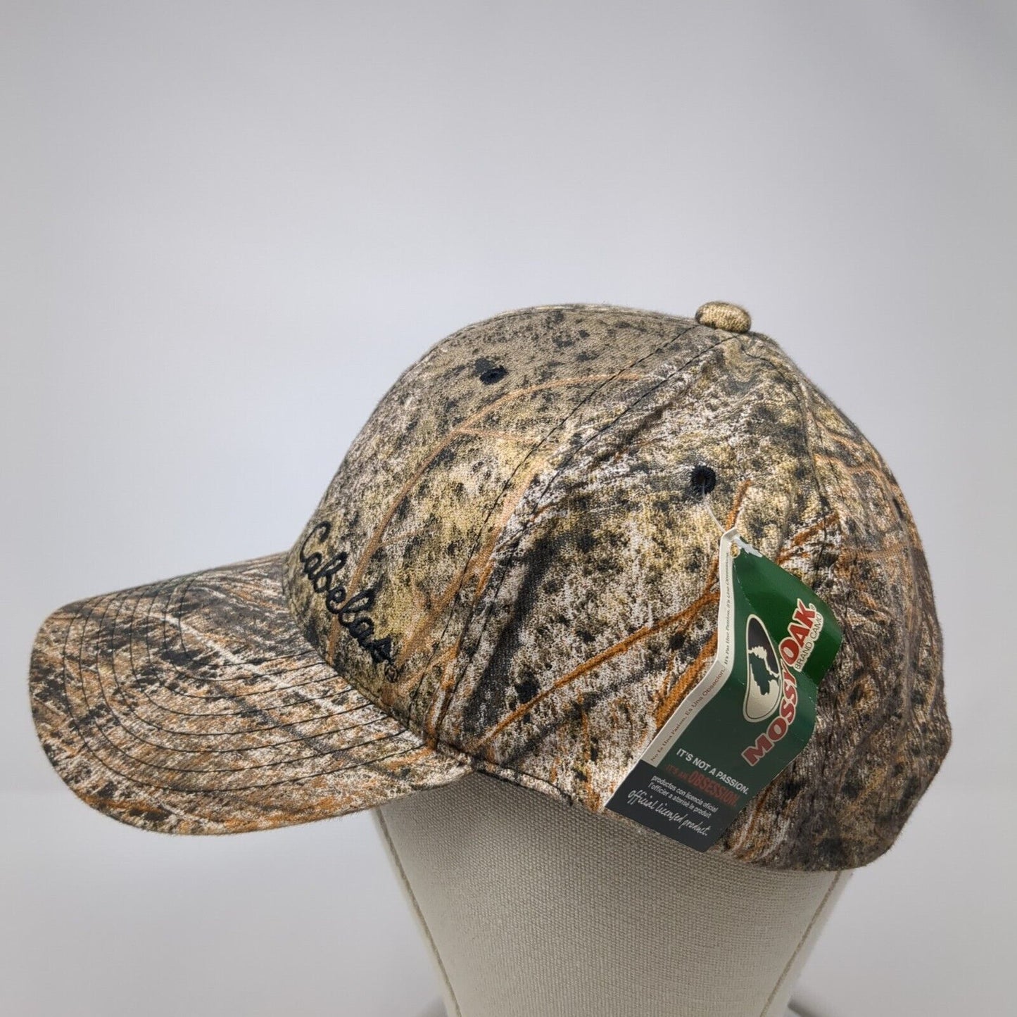Cabela's Snapback Hat Camouflage OS Adjustable Embroidered W/Tags Mossy Oak