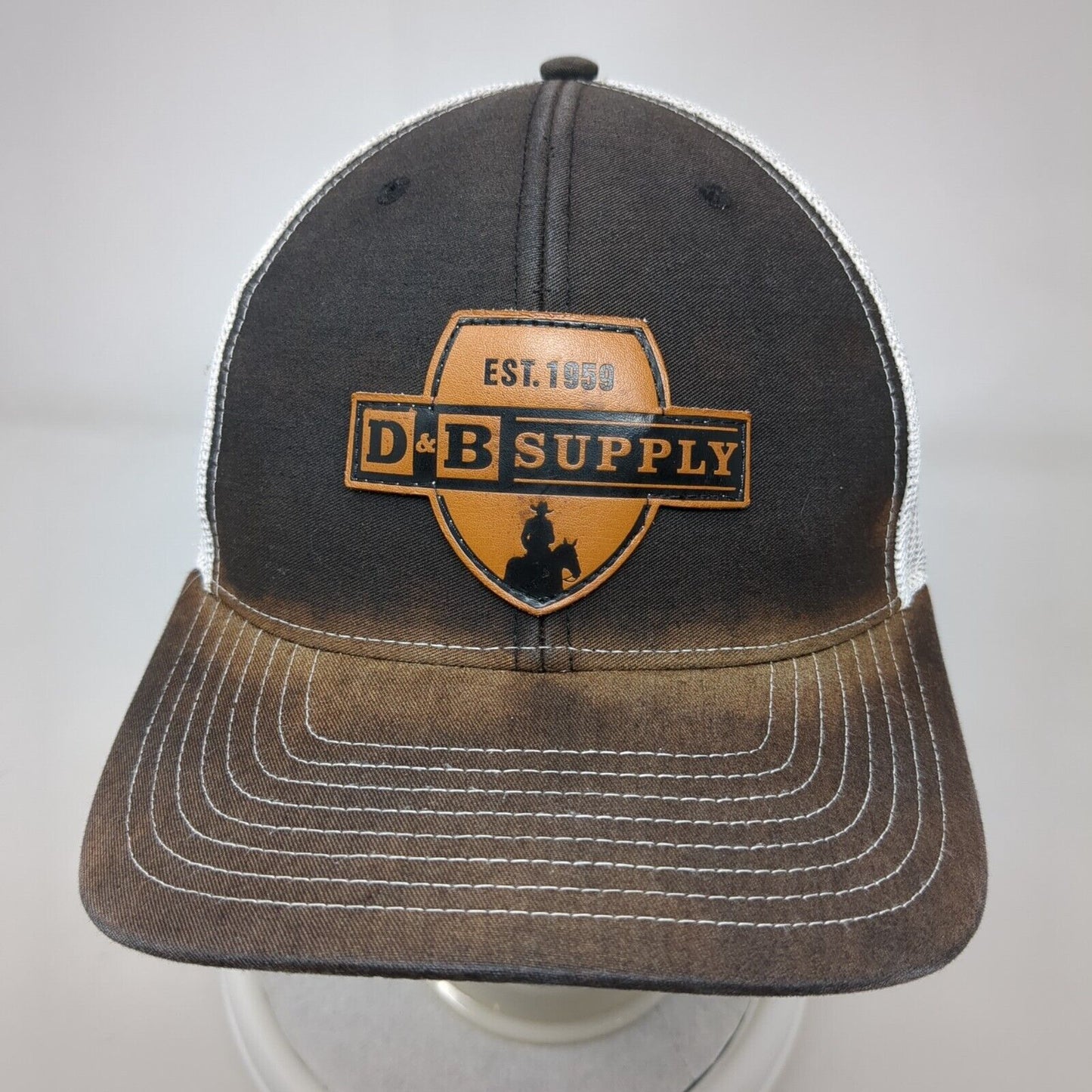 D&B Supply Snapback Trucker Hat Black OSFA Adjustable Mesh Back Richardson