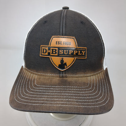 D&B Supply Snapback Trucker Hat Black OSFA Adjustable Mesh Back Richardson