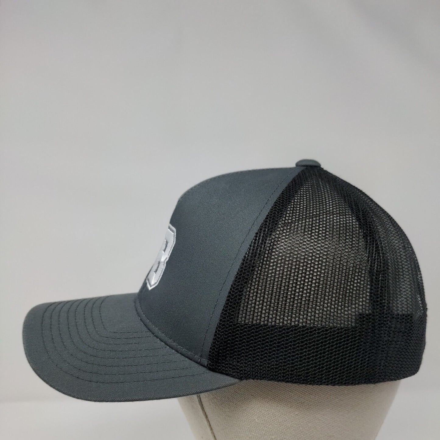 EB Snapback Trucker Hat Gray One Size Adjustable Mesh Back Pacific Headwear