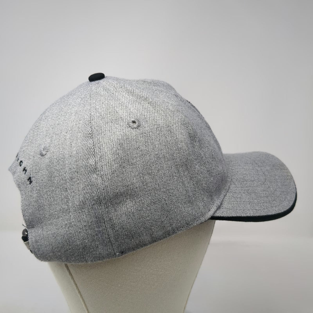 Sean John Baseball Cap Gray One Size Interlocking SJ Logo Slideback Strap Hat