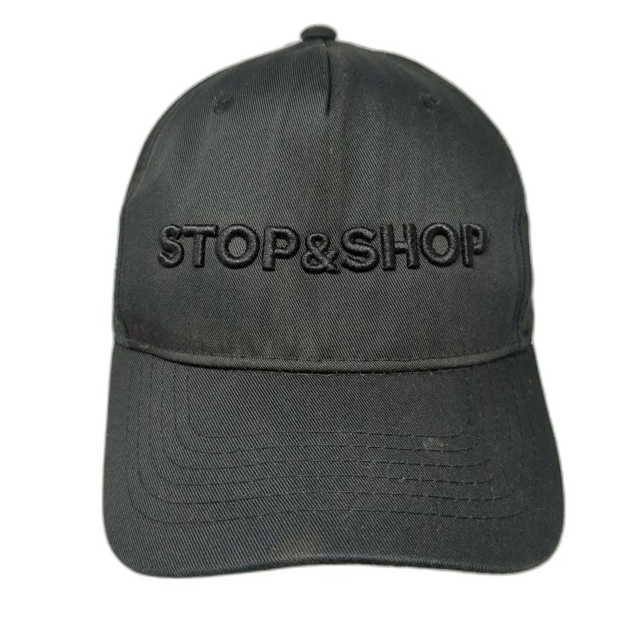 Image Solutions 5 Panel Black One Size Strapback Tonal Stop & Shop Grocery Hat