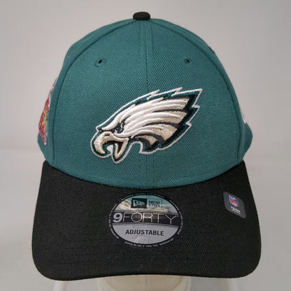 Philadelphia Eagles NFL New Era Green Black One Size Super Bowl LIX 9FORTY Hat