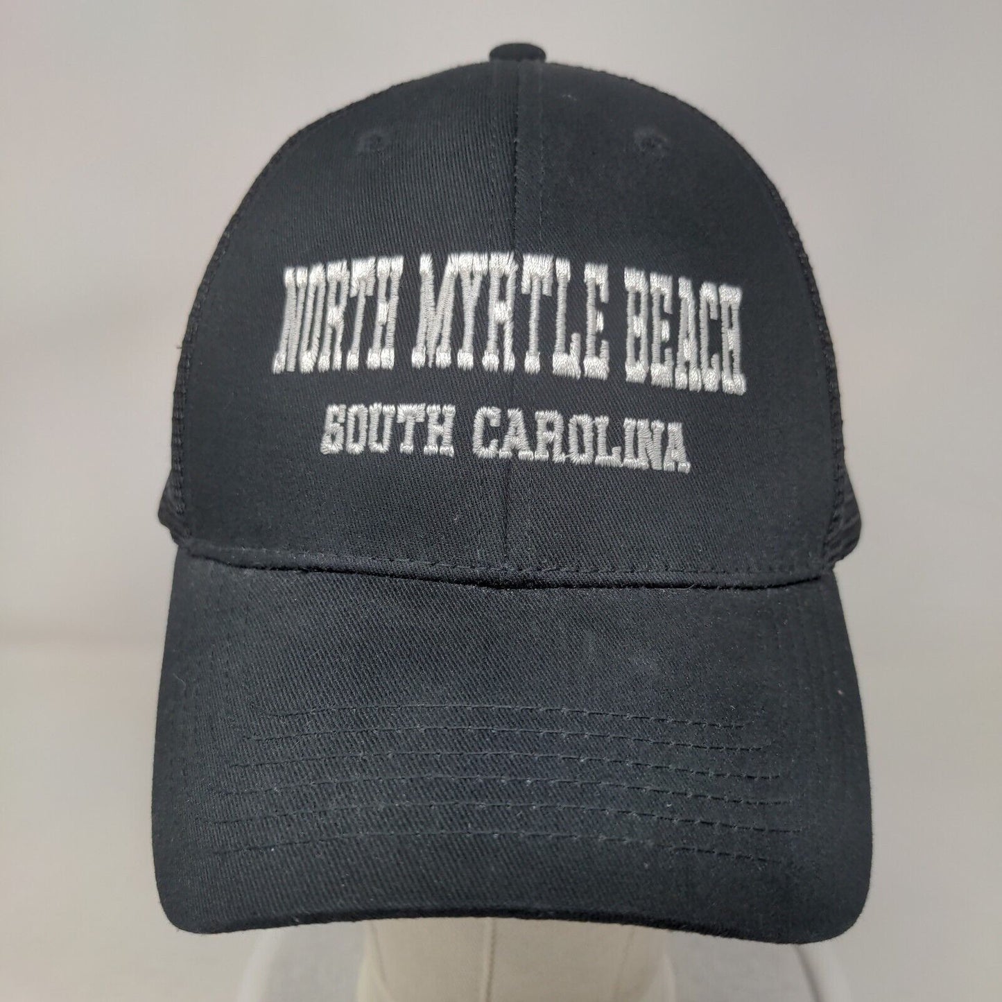 North Myrtle Beach South Carolina Snapback Mesh Back Trucker Hat Black One Size