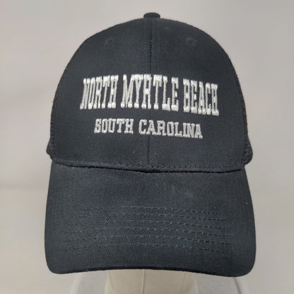 North Myrtle Beach South Carolina Snapback Mesh Back Trucker Hat Black One Size