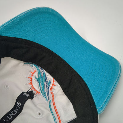 Miami Dolphins NFL New Era Hat White Blue Orange One Size Slideback 9TWENTY