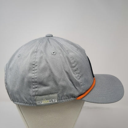 Rep Your Wild 5 Panel Gray One Size Rope Snapback Antler Patch Outdoor Hat