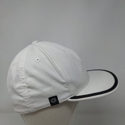 Puma Fitted Hat White 6 7/8-7 1/4 S-M Embroidered Vent Holes 6 Panel