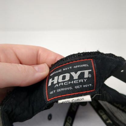 Hoyt Archery Snapback Trucker Hat Gray One Size Adjustable 6 Panel Mesh Back