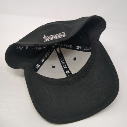 New Era 39THIRTY Baseball Cap Black M Los Angeles Angels MLB Stretch Fit Hat