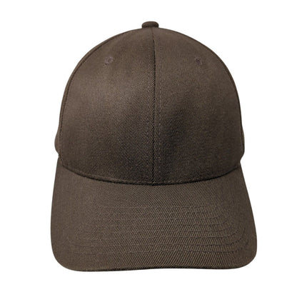 Yupoong Fitted Hat Brown Large-XL Flexfit Solid Blank 6 Panel Outdoor