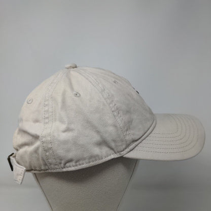 Adidas Slideback Hat Tan OSFM Adjustable Embroidered Vented Holes 6 Panel