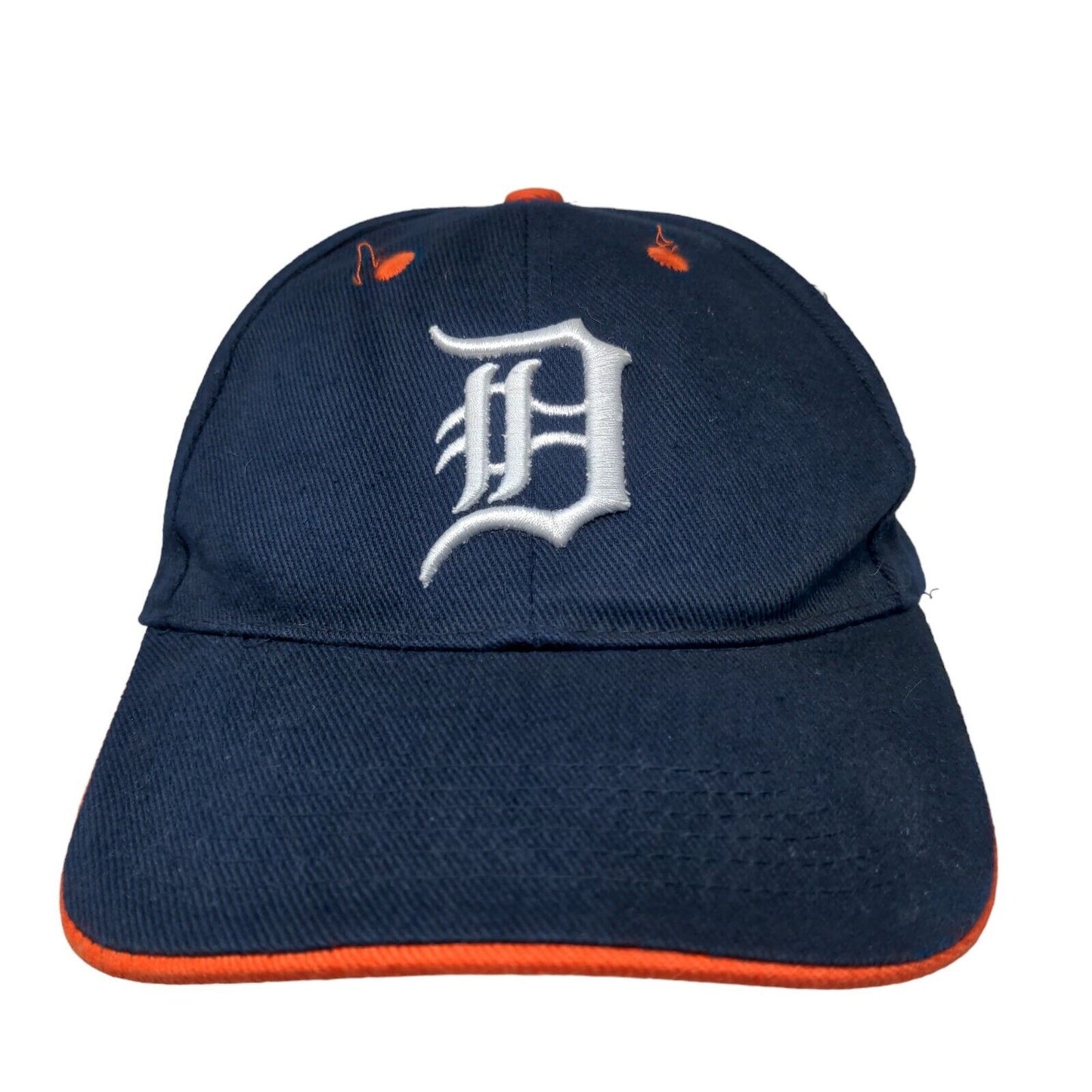 MLB Men's Strapback Hat Blue Size OS Embroidered Detroit Tigers Logo Cotton