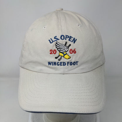 US Open 2006 Winged Foot USGA Member Slideback Hat Tan OS Adjustable Embroidered