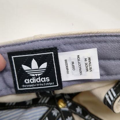 Adidas Originals Trefoil Baseball Cap Beige One Size Slideback Cotton Logo Hat